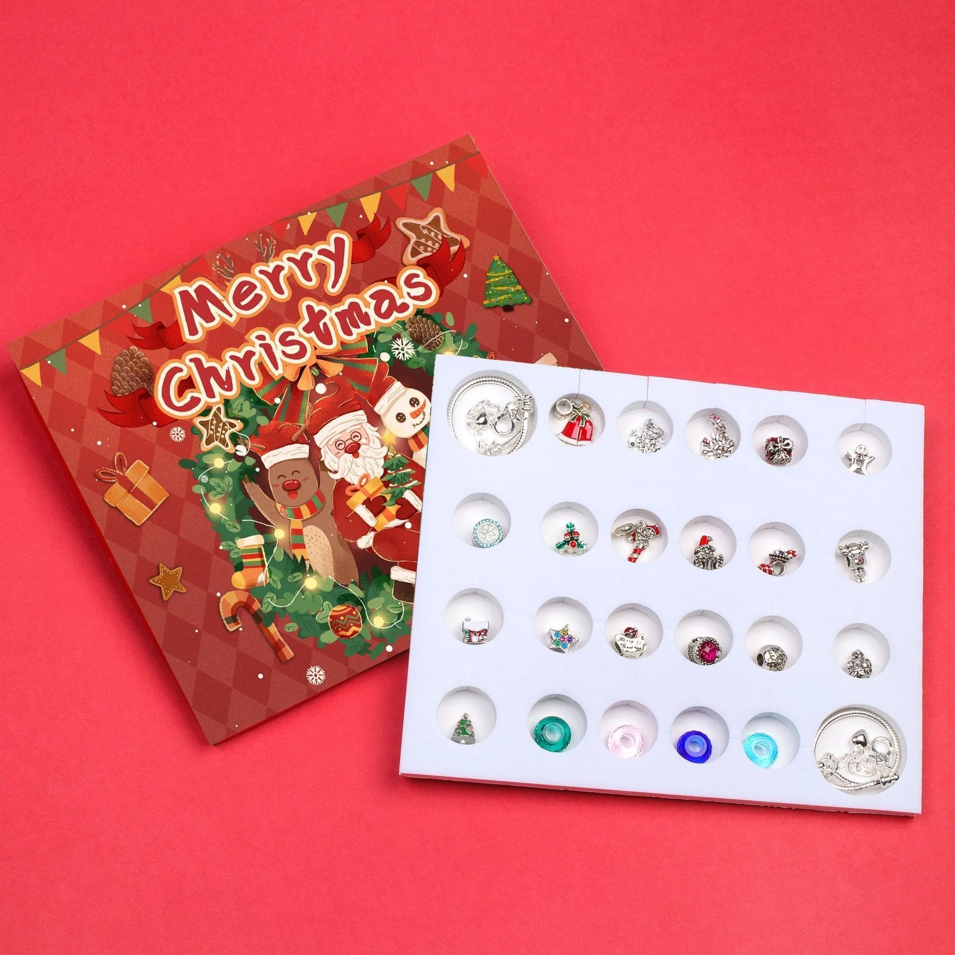 24 Grid Christmas Elk Blind Box Bracelet Suit - Image 2