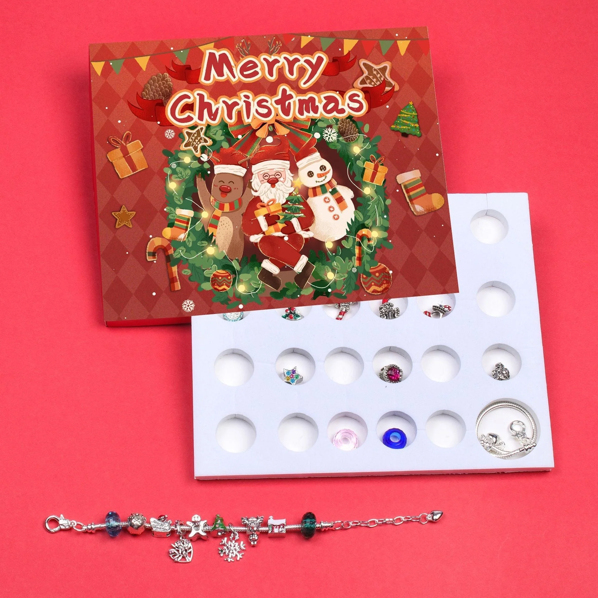 24 Grid Christmas Elk Blind Box Bracelet Suit - Image 4