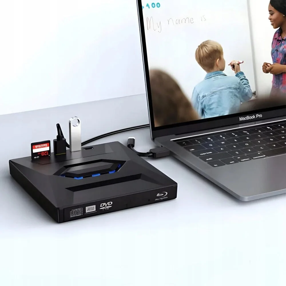 7-in-1 external DVD player - portable CD/DVD-RW author with high-speed data transfer - Image 6