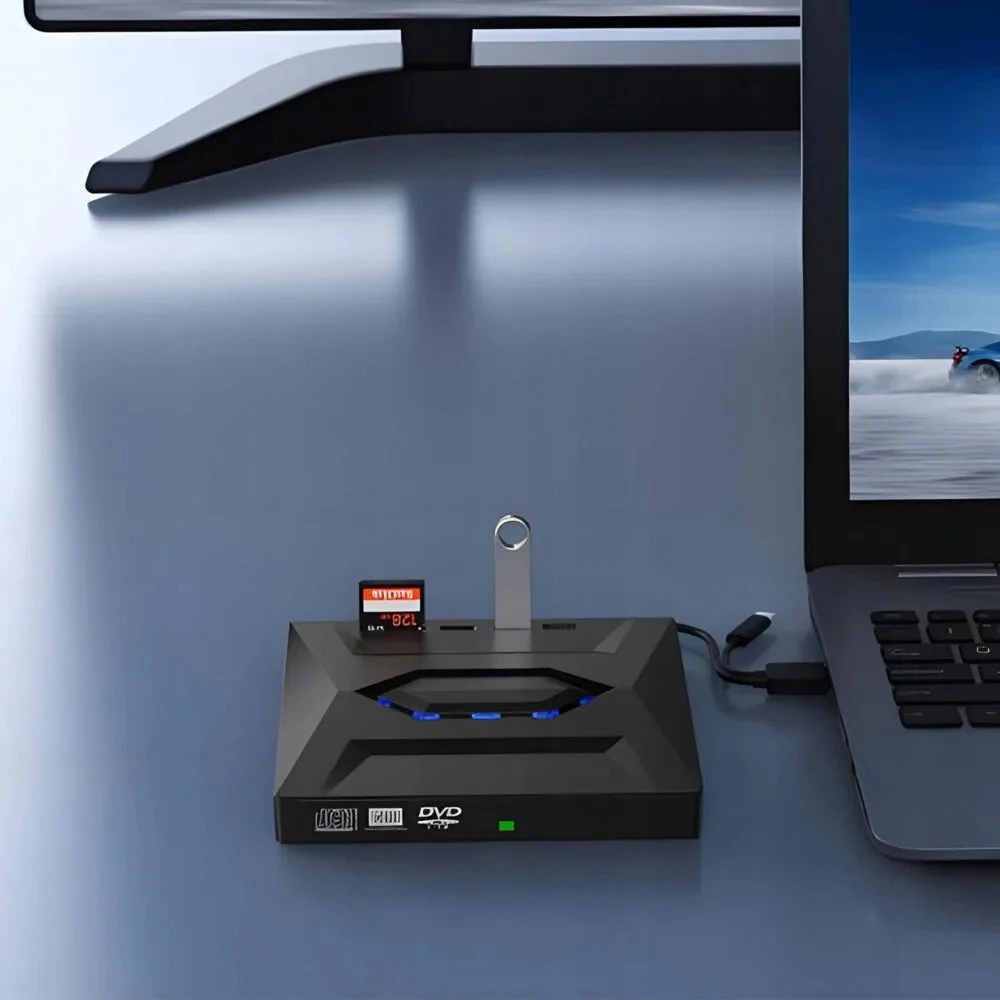 7-in-1 external DVD player - portable CD/DVD-RW author with high-speed data transfer - Image 8