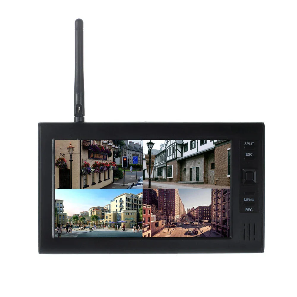 7-inch wireless security system: 4-channel monitor & weatherproof night vision cameras - Image 3