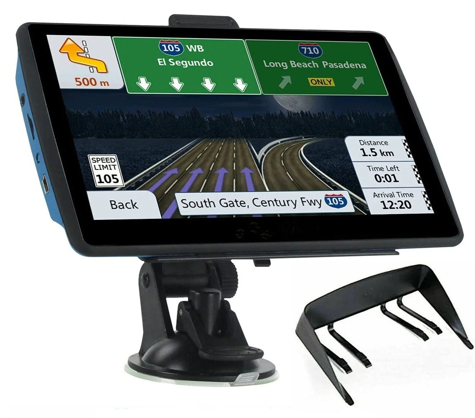 7 Sat Nav for Car and Truck with Real-Time Traffic Updates, Pre-Loaded Maps, Voice Guidance, and Lane Advice