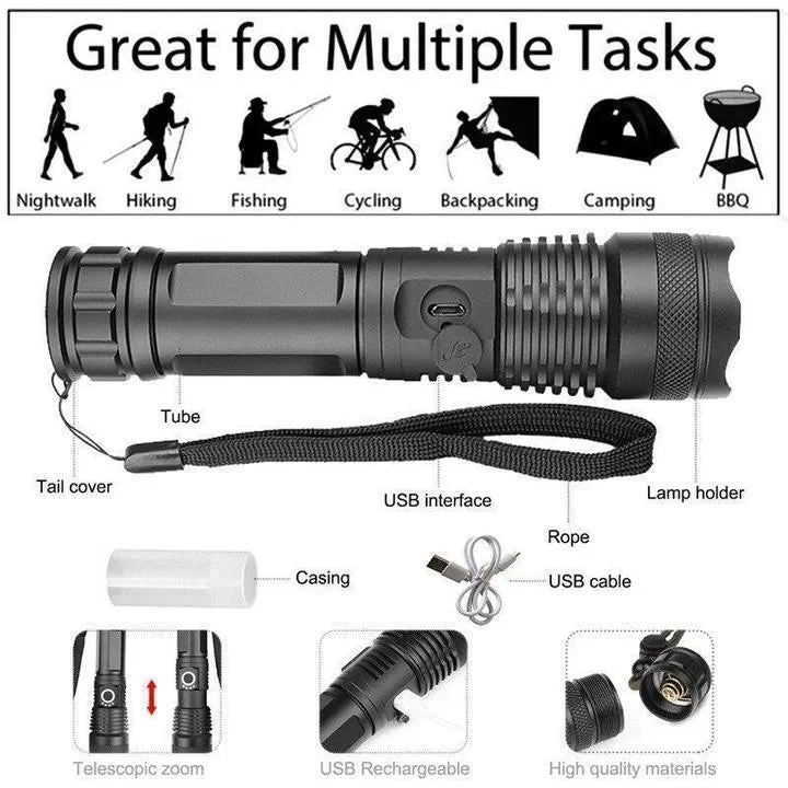 90000 Lumen XHP50.2 LETTSTIGSTE Flashlight - Image 7