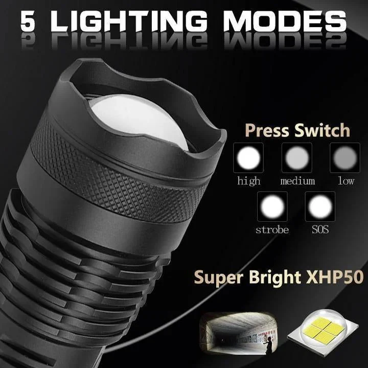 90000 Lumen XHP50.2 LETTSTIGSTE Flashlight - Image 8