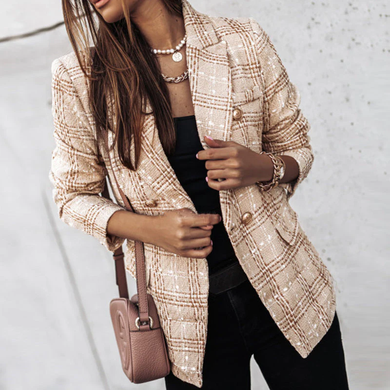 ABBEY | Stylish Checked Blazer - Image 2