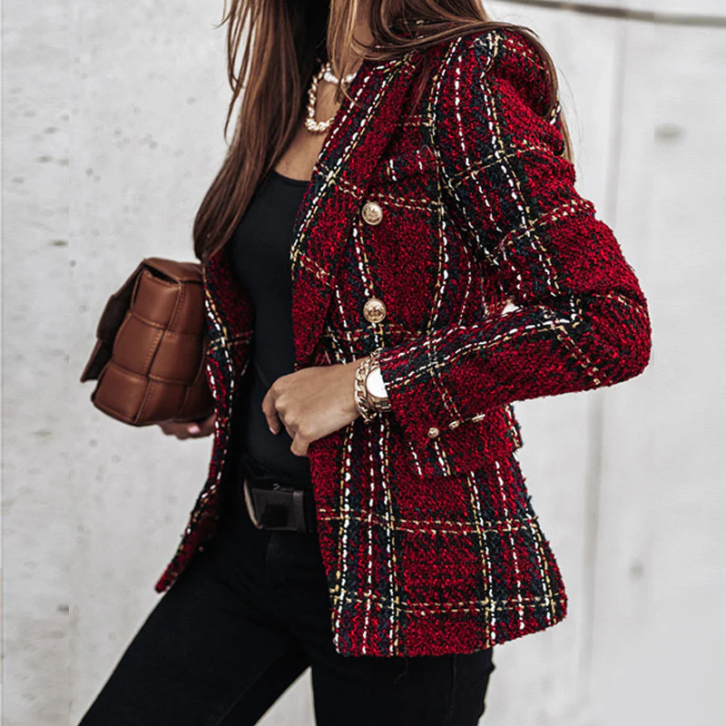 ABBEY | Stylish Checked Blazer - Image 4