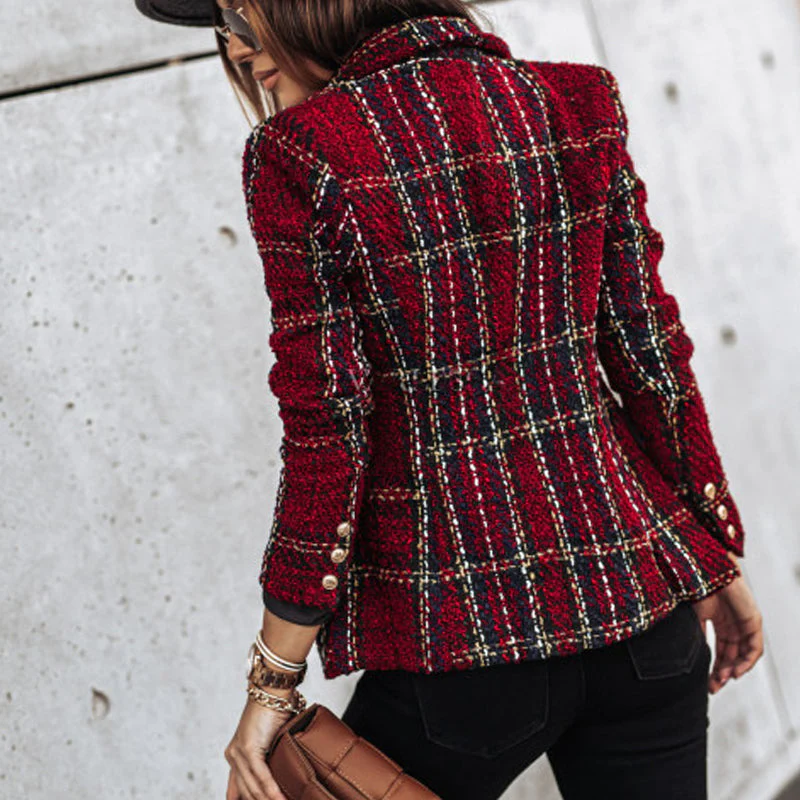 ABBEY | Stylish Checked Blazer - Image 6