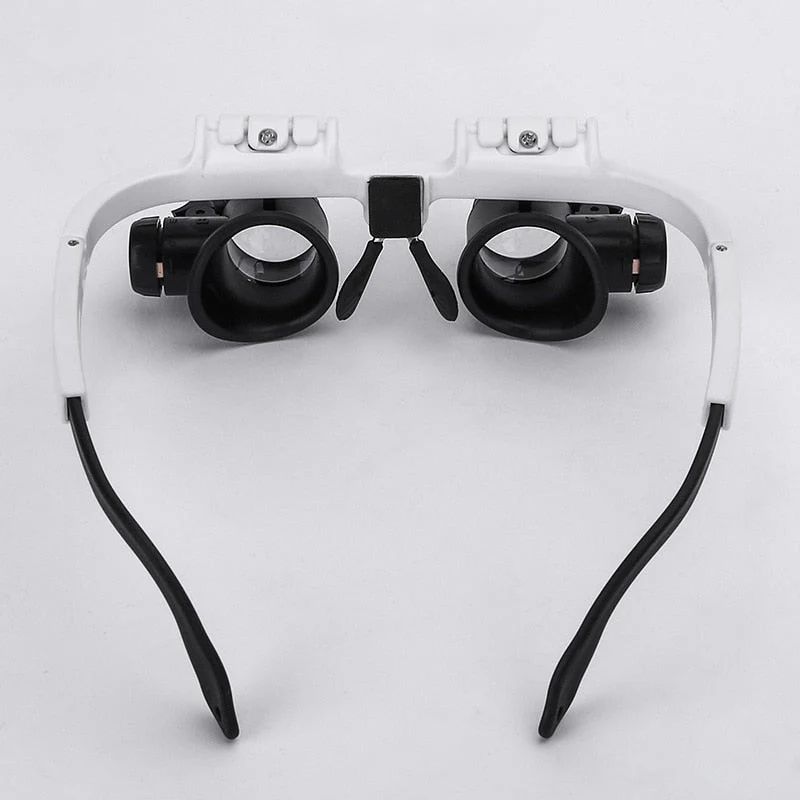 Adjustable LED magnifying glasses with 8x, 15x and 23x magnification for hobbies and precision work - Image 3