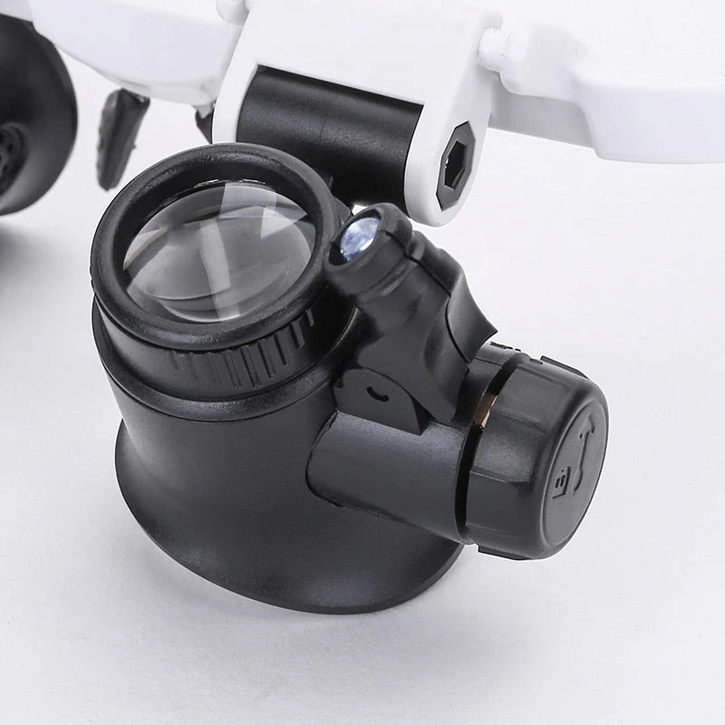 Adjustable LED magnifying glasses with 8x, 15x and 23x magnification for hobbies and precision work - Image 5