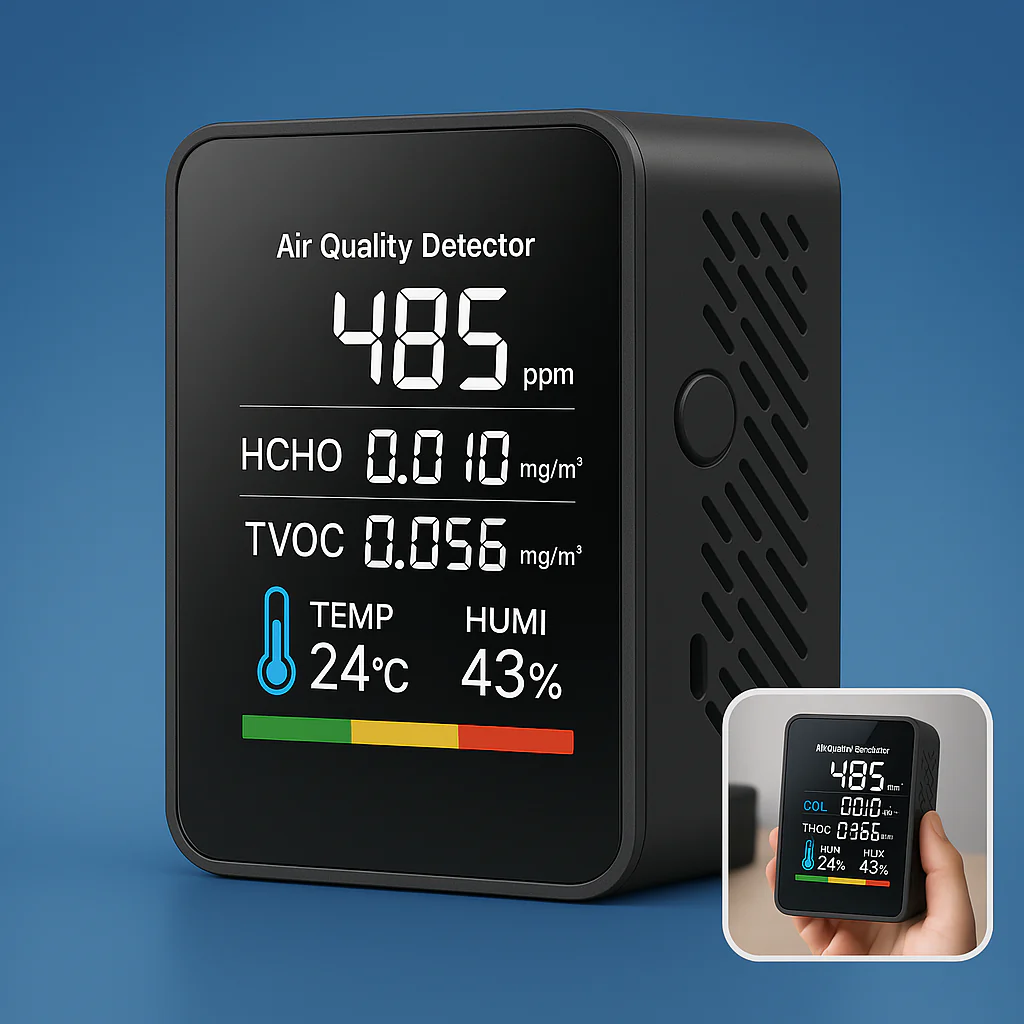 AirSense Pro CO2 Carbon Dioxide Monitor Air Quality Detector | Real-time alerts - Air quality monitor - for clean air - Image 2