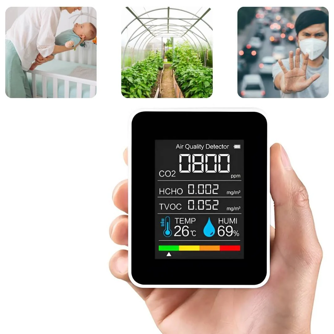 AirSense Pro CO2 Carbon Dioxide Monitor Air Quality Detector | Real-time alerts - Air quality monitor - for clean air - Image 3