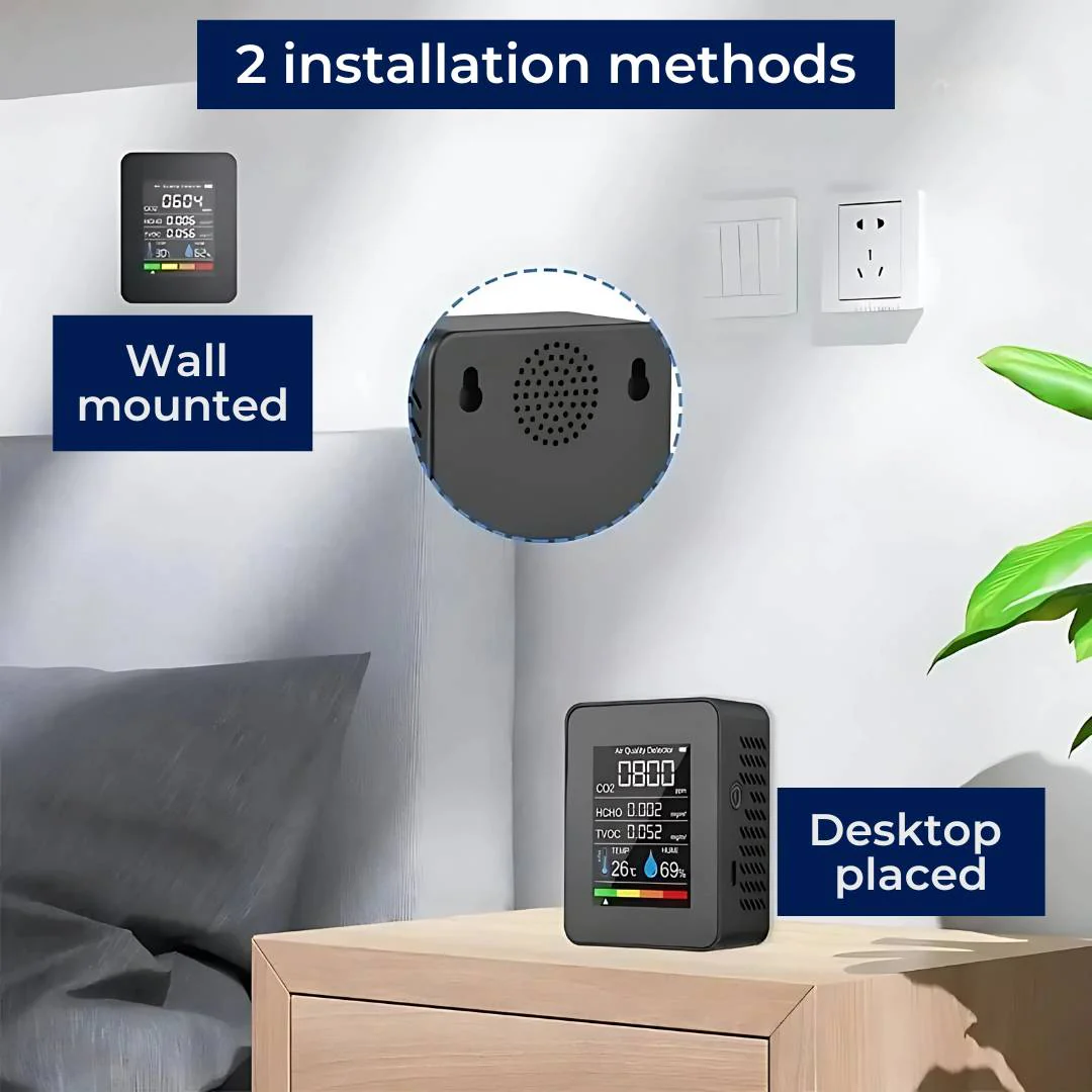 AirSense Pro CO2 Carbon Dioxide Monitor Air Quality Detector | Real-time alerts - Air quality monitor - for clean air - Image 4