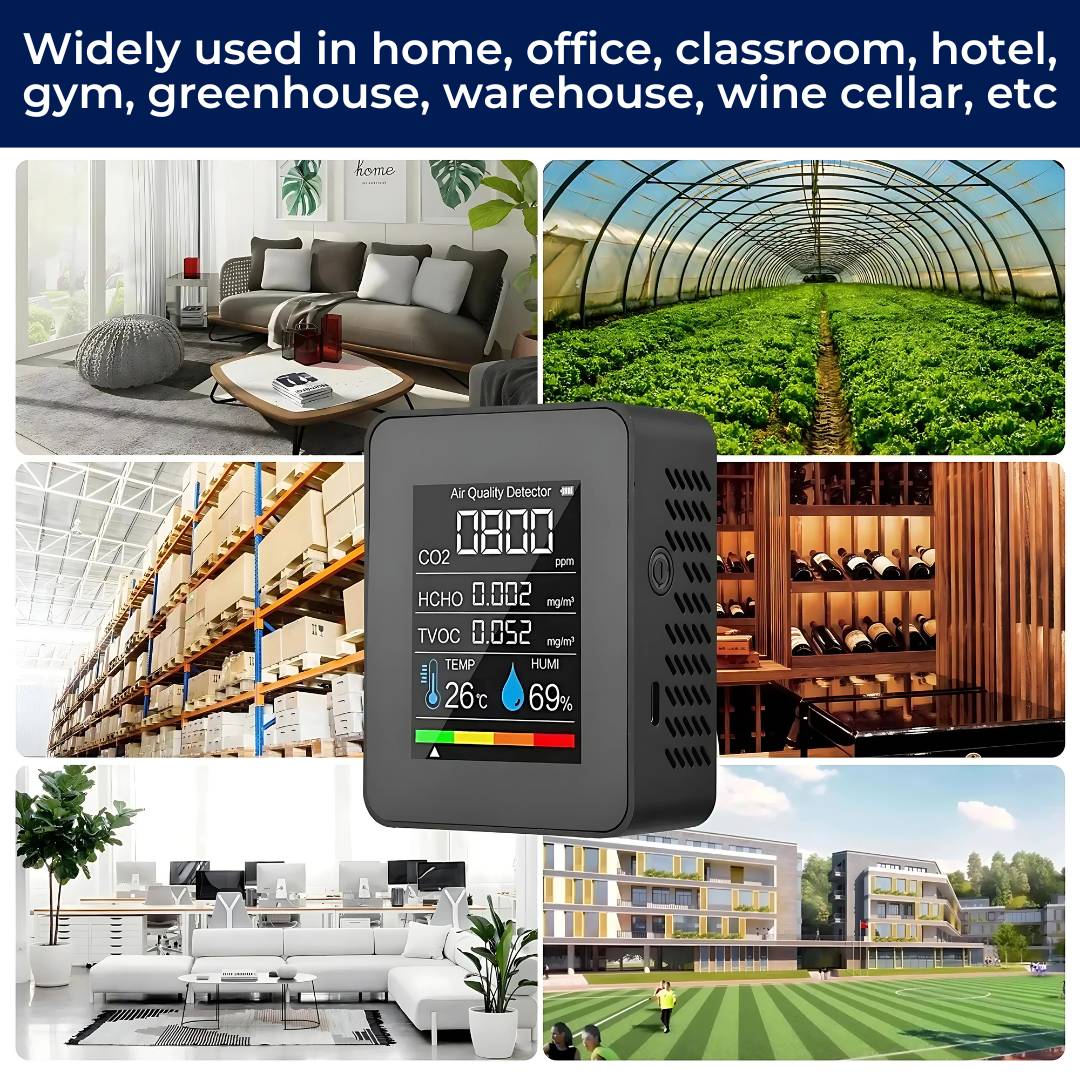 AirSense Pro CO2 Carbon Dioxide Monitor Air Quality Detector | Real-time alerts - Air quality monitor - for clean air - Image 5