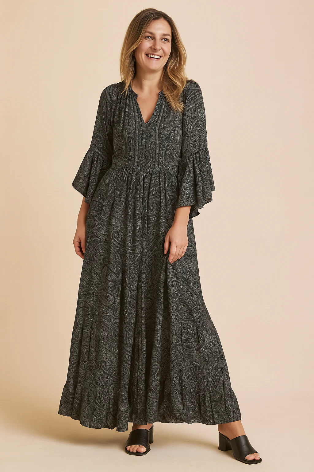 Anna | Flowy Boho Dress with Long Sleeves - Image 4