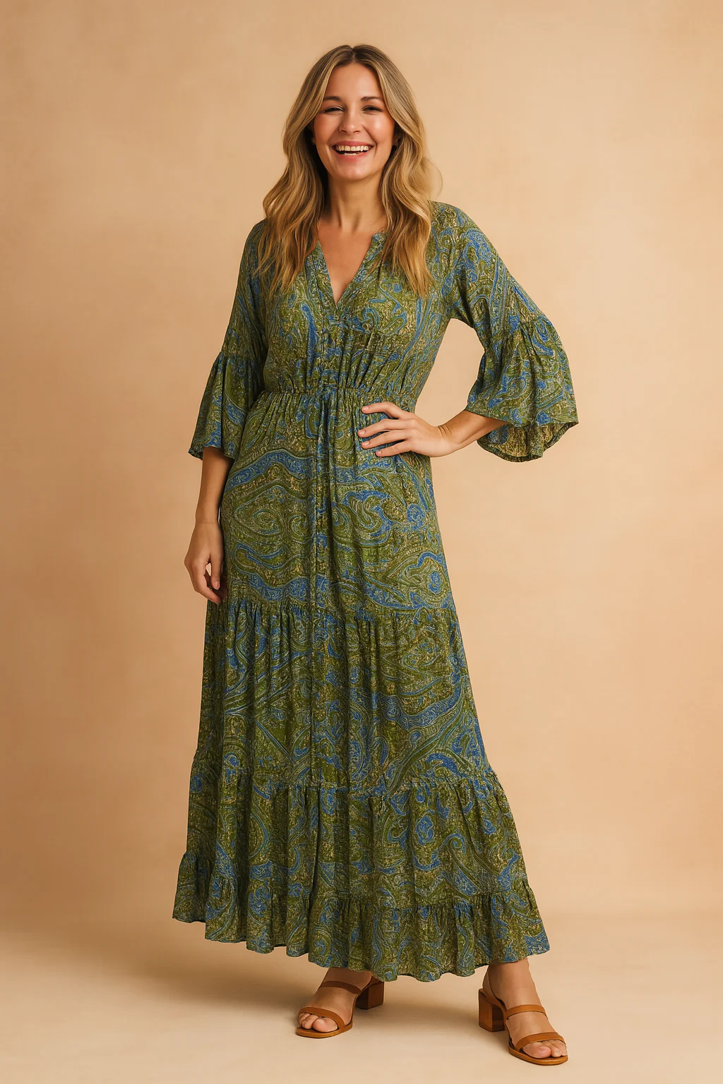 Anna | Flowy Boho Dress with Long Sleeves - Image 5