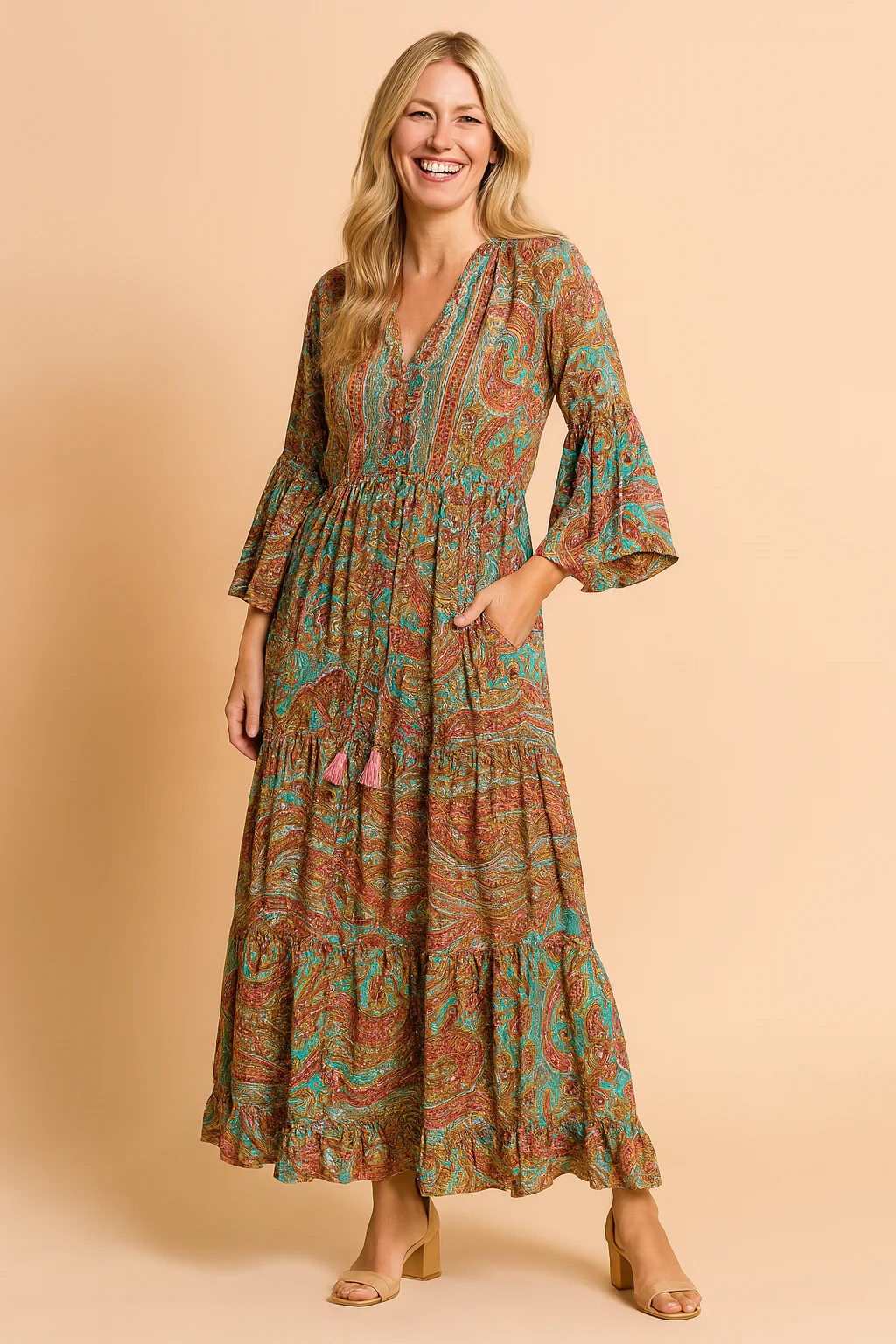 Anna | Flowy Boho Dress with Long Sleeves - Image 6