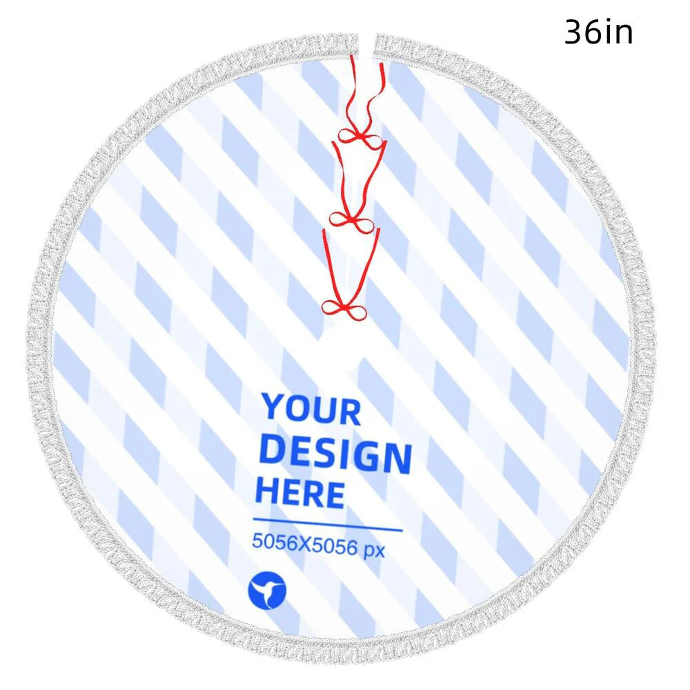 Apron with fringe and Christmas tree motif - Image 11