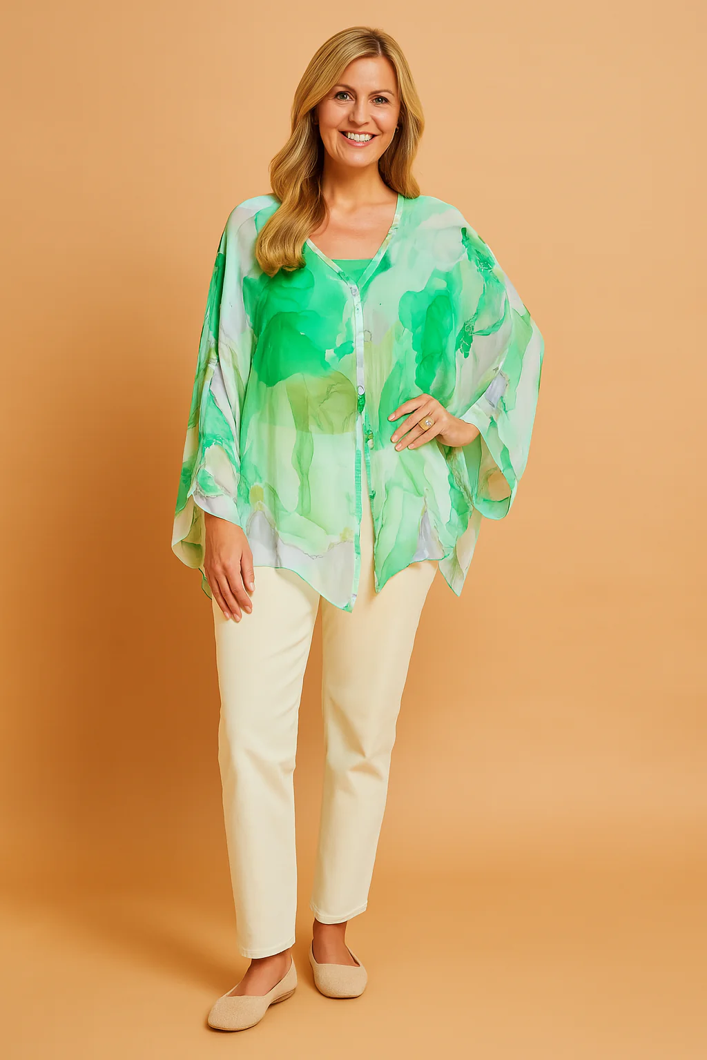 Aurora | Airy blouse with an artistic pattern - Image 4