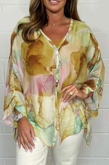 Aurora | Airy blouse with an artistic pattern - Image 5