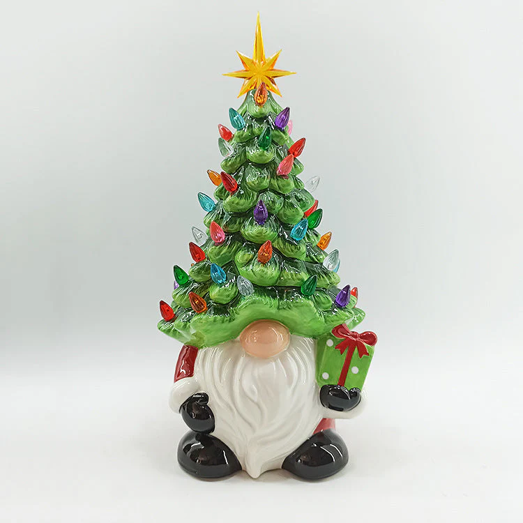 Battery Operated Light Emitting Resin Dwarf Lantern Ceramic Table Decorations - Image 3