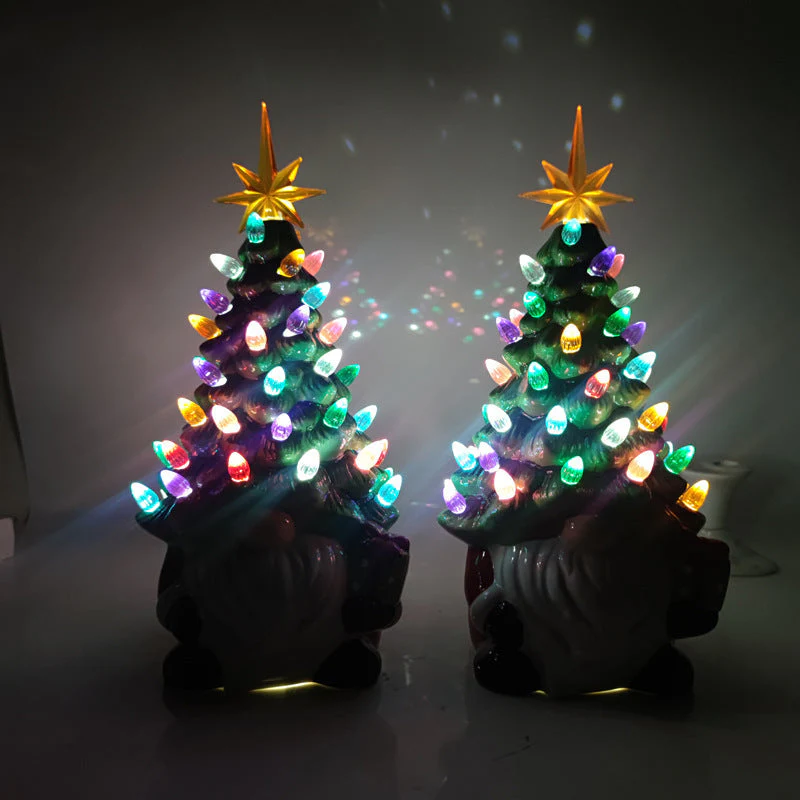 Battery Operated Light Emitting Resin Dwarf Lantern Ceramic Table Decorations - Image 5