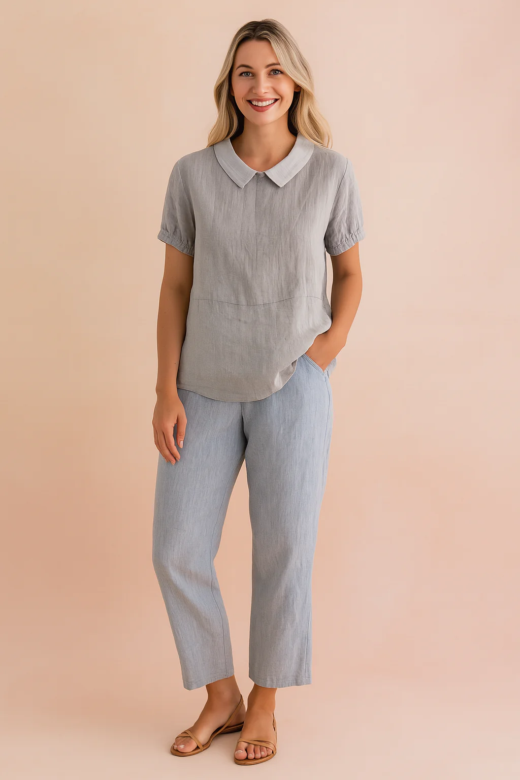 Bella | Cropped top with collar - Image 4