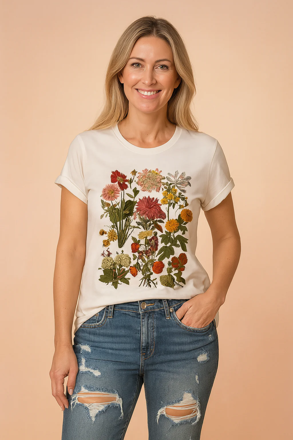 Berry | T-shirt with a Plant Motif - Image 2