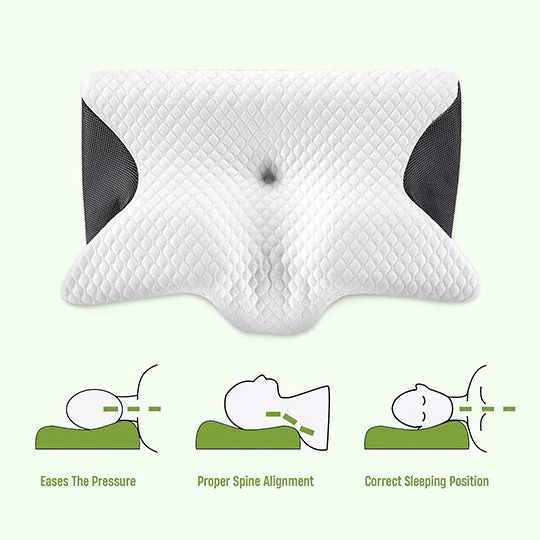 Butterfly Memory Foam Neck Pillow with Armrests for Side and Back Sleepers - Image 3