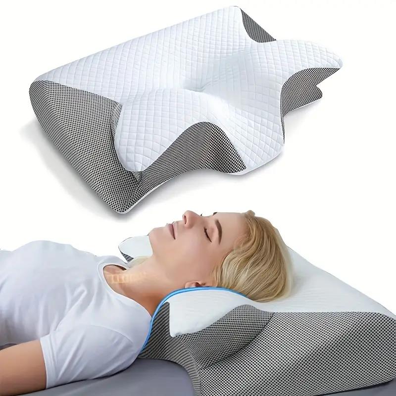 Butterfly Memory Foam Neck Pillow with Armrests for Side and Back Sleepers - Image 7