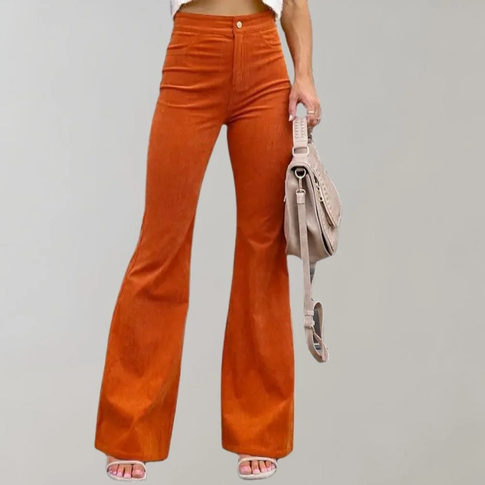 Callie | Trendy Corduroy Flared Trousers - Image 2
