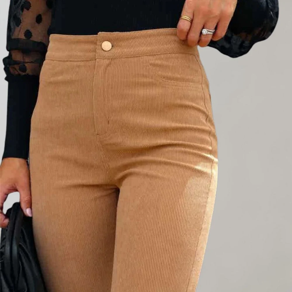 Callie | Trendy Corduroy Flared Trousers - Image 5