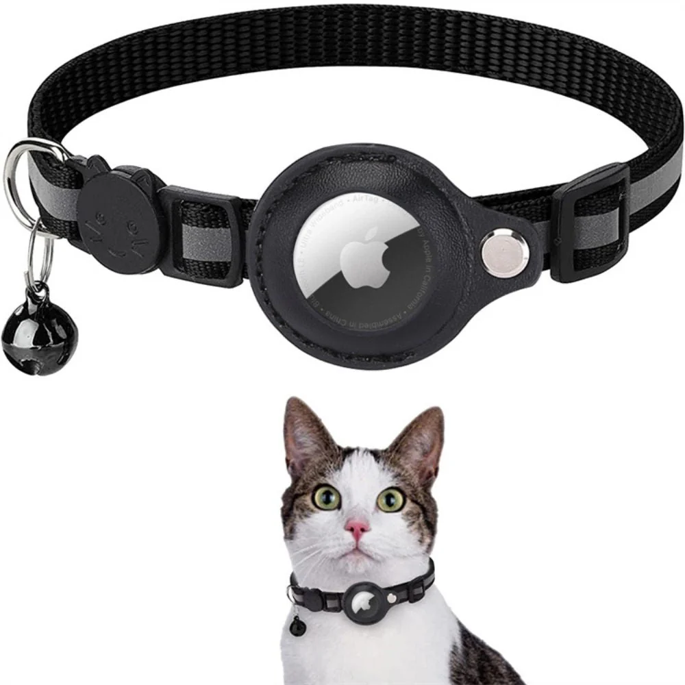 CAT GPS tracker collar with quick release and reflective design for improved night visibility