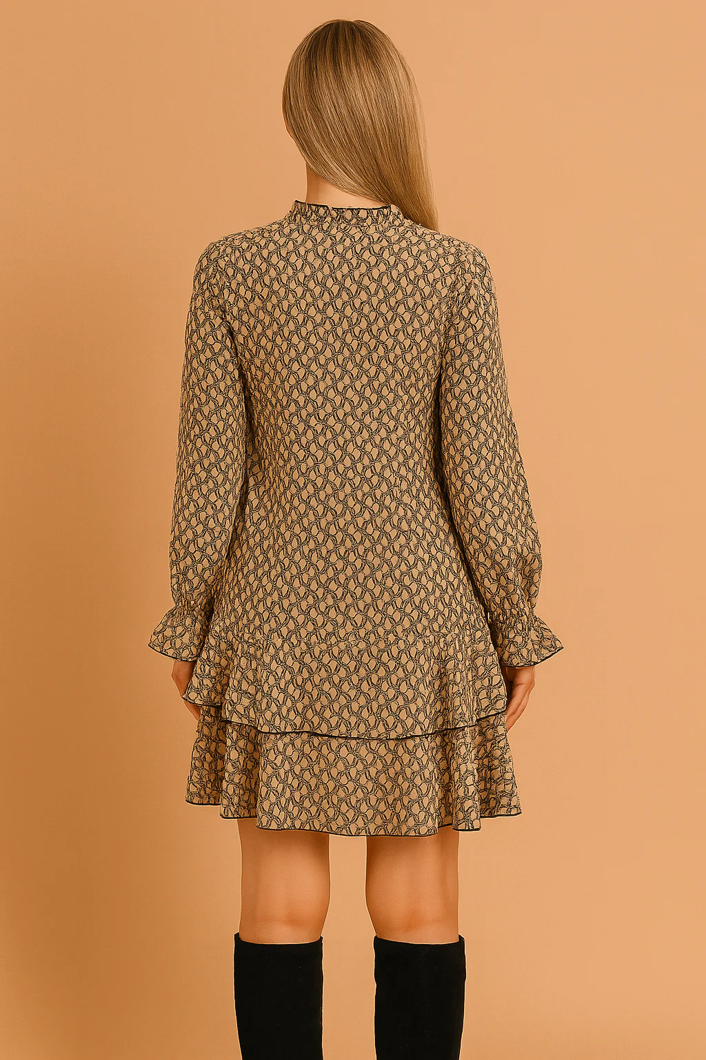 CHARICE | Elegant Long Sleeve Dress - Image 3