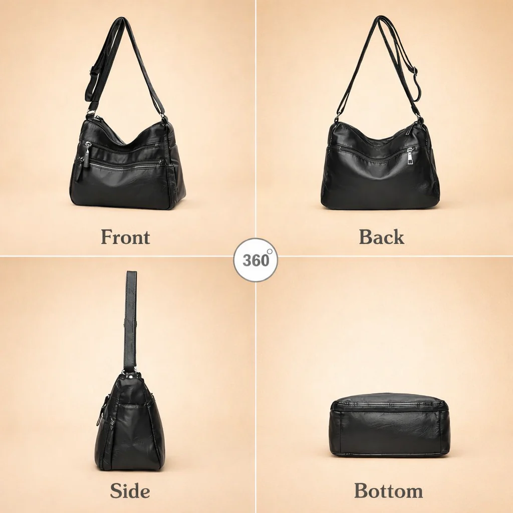 Charlene | Women’s Practical Multi-Pocket Shoulder Bag - Image 9