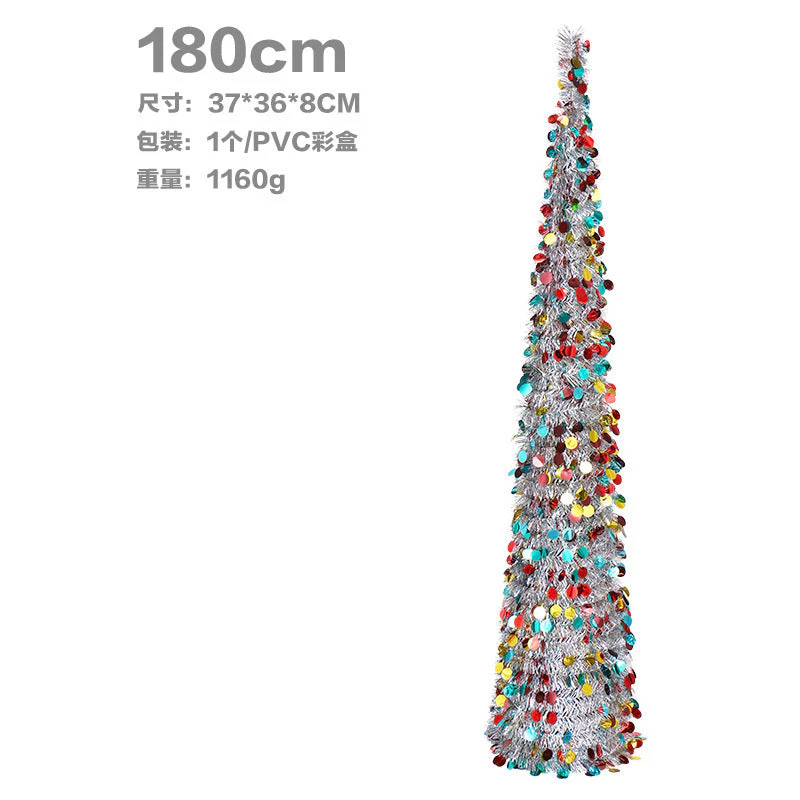 Christmas colorful, retractable, foldable Christmas tree decorations - Image 6