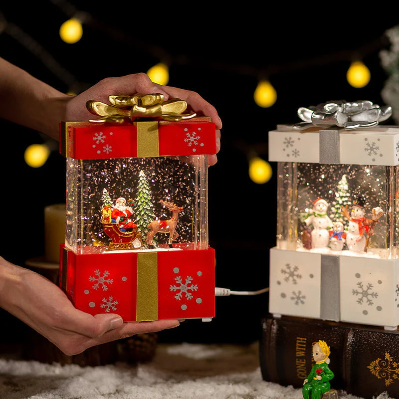 Christmas Decoration Gift Box Crystal Ball Small Night Light Ornaments - Image 4