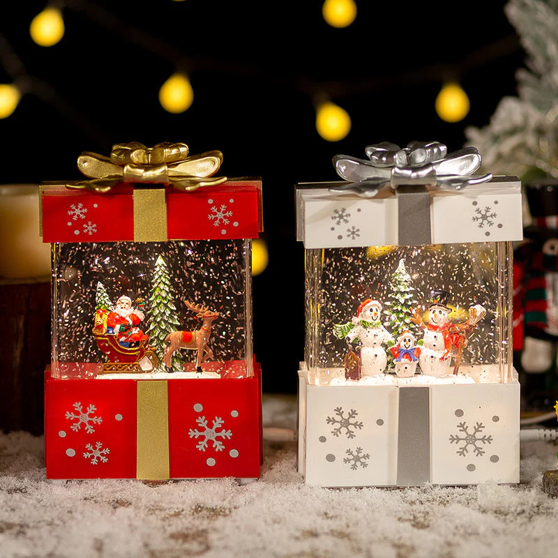 Christmas Decoration Gift Box Crystal Ball Small Night Light Ornaments - Image 5