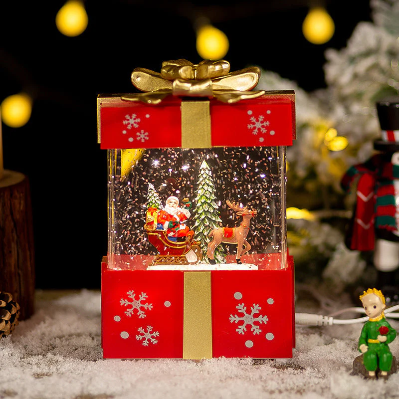 Christmas Decoration Gift Box Crystal Ball Small Night Light Ornaments - Image 6