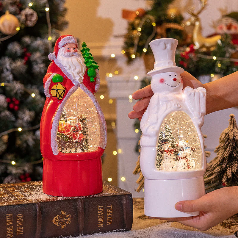 Christmas Decoration Old Man Snowman Music Box Desk Mood Light - Image 2