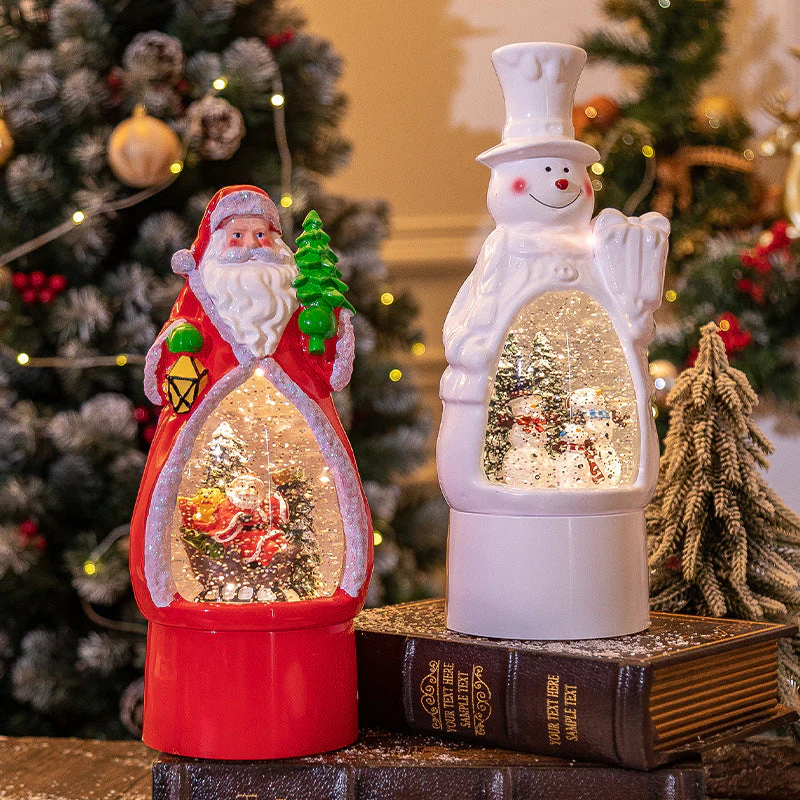 Christmas Decoration Old Man Snowman Music Box Desk Mood Light - Image 3
