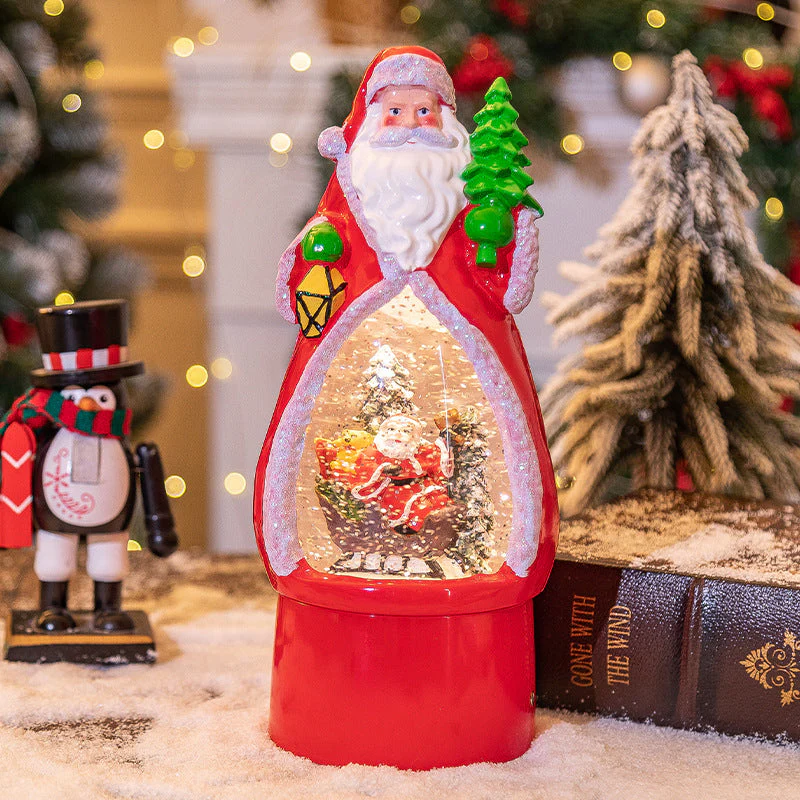 Christmas Decoration Old Man Snowman Music Box Desk Mood Light - Image 4