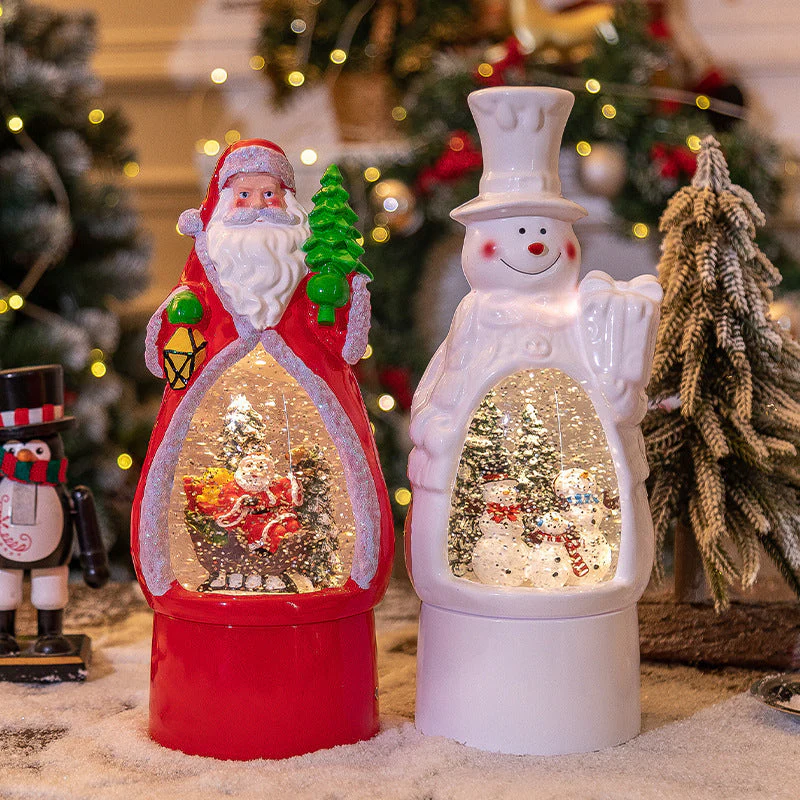 Christmas Decoration Old Man Snowman Music Box Desk Mood Light - Image 7