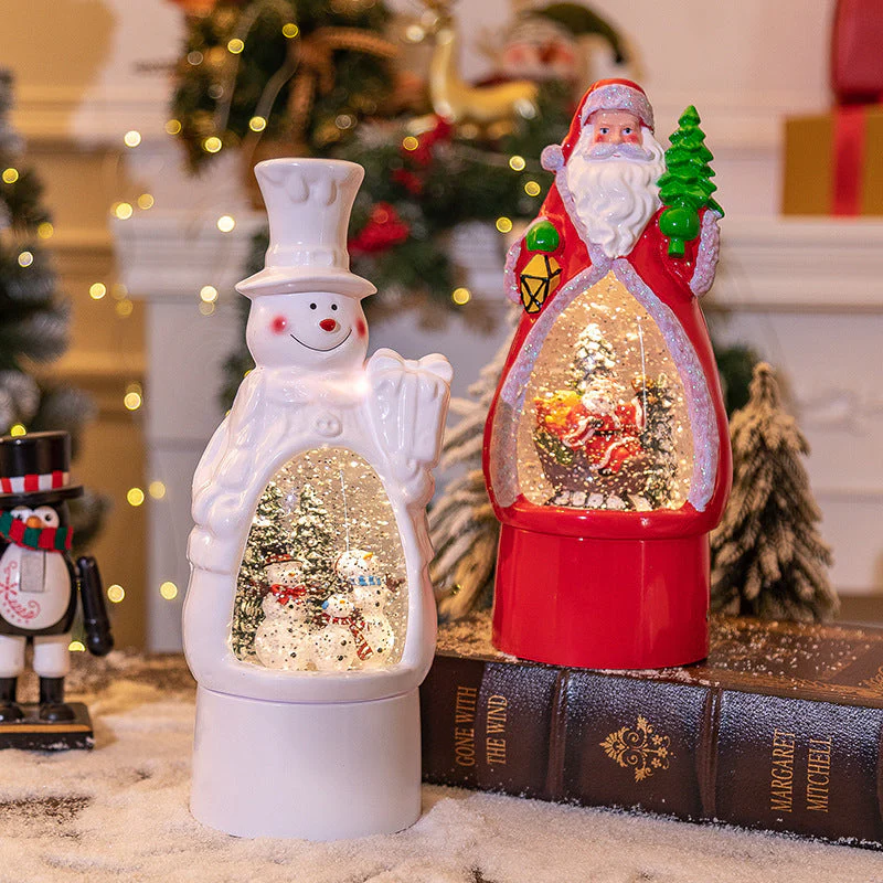 Christmas Decoration Old Man Snowman Music Box Desk Mood Light - Image 8