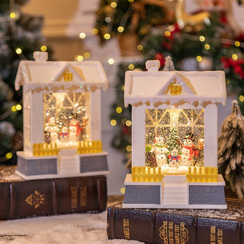 Christmas Decorations Music Box House Small Night Light Ornaments - Image 2