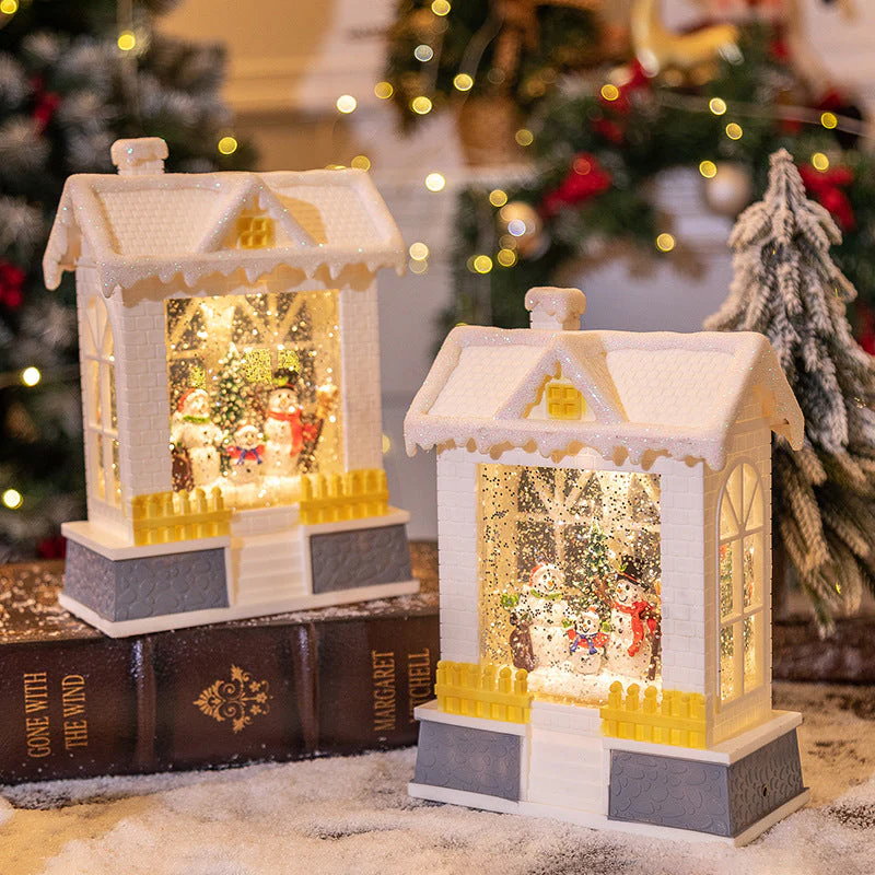 Christmas Decorations Music Box House Small Night Light Ornaments - Image 3