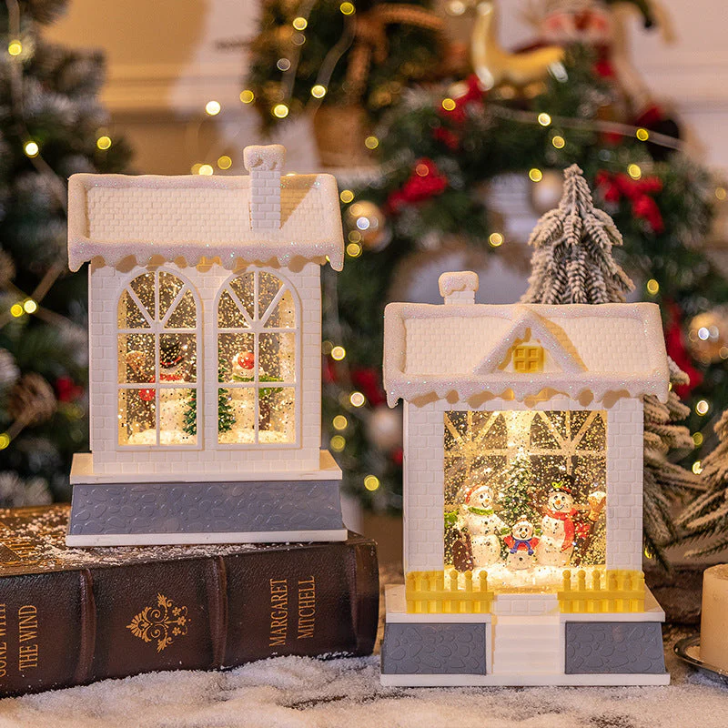 Christmas Decorations Music Box House Small Night Light Ornaments - Image 7