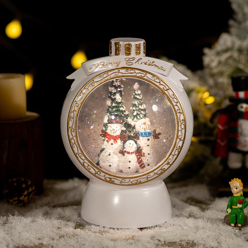 Christmas Ornament Snowflake Ball Automatic Snow Music Box
