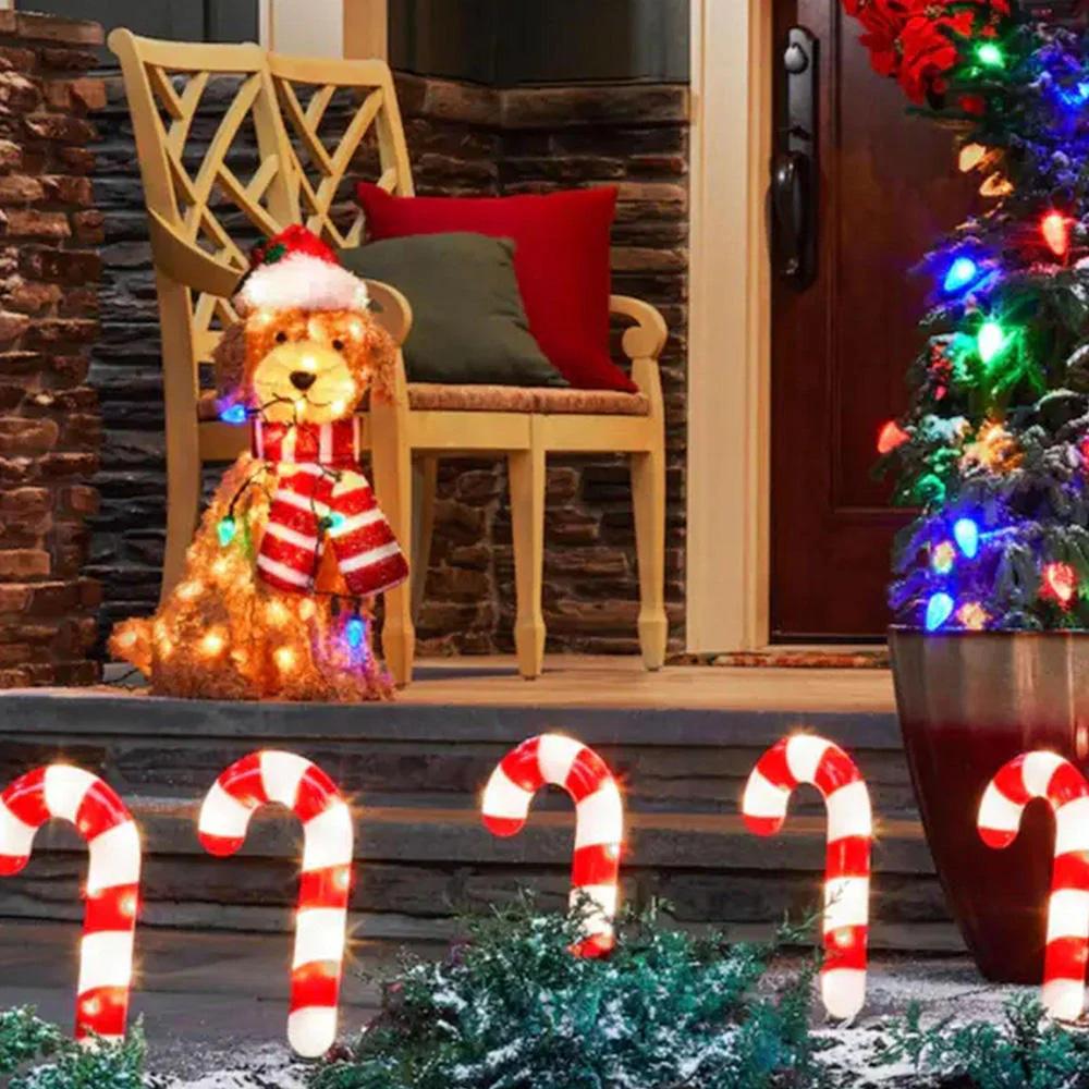 Christmas Outdoor Garden Acrylic String Lights Dog Floor Socket Decorations - Image 2