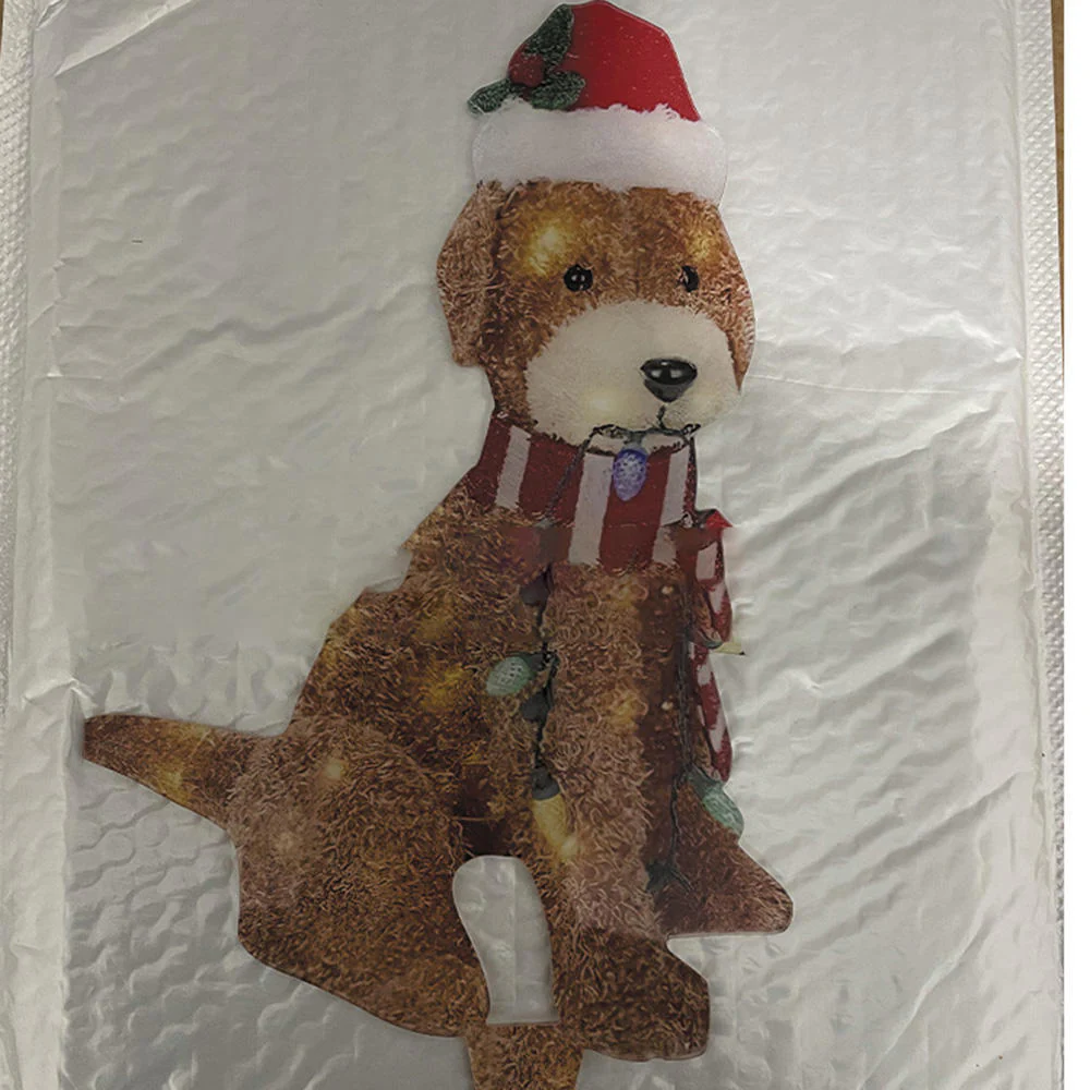 Christmas Outdoor Garden Acrylic String Lights Dog Floor Socket Decorations - Image 3