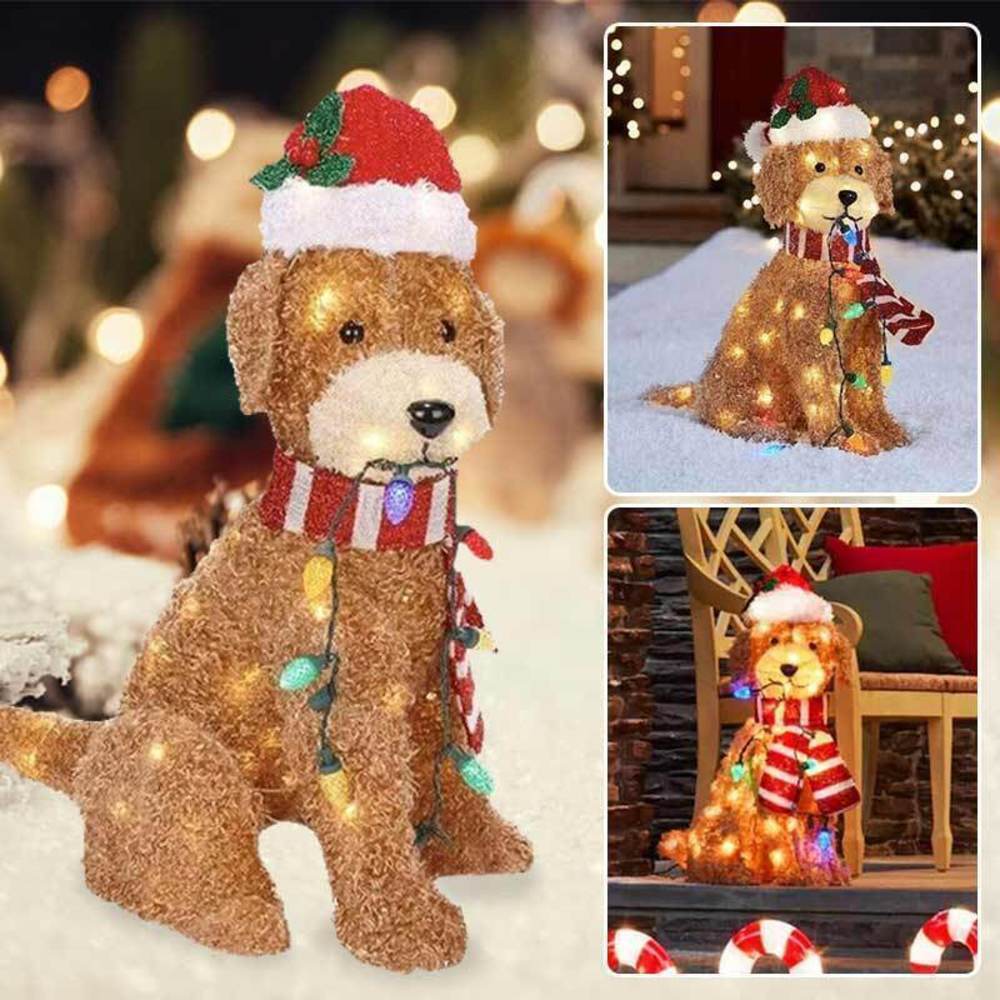 Christmas Outdoor Garden Acrylic String Lights Dog Floor Socket Decorations - Image 7